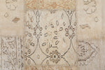 7x10 Beige and Ivory Turkish Patchwork Rug