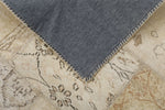 7x10 Beige and Ivory Turkish Patchwork Rug