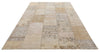 7x10 Beige and Ivory Turkish Patchwork Rug