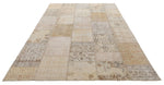 7x10 Beige and Ivory Turkish Patchwork Rug