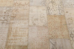 7x10 Beige and Ivory Turkish Patchwork Rug