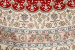 14x14 Red and Ivory Turkish Silk Rug