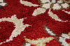 14x14 Red and Ivory Turkish Silk Rug