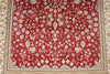3x5 Red and Ivory Turkish Silk Rug