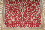 3x5 Red and Ivory Turkish Silk Rug