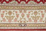 3x5 Red and Ivory Turkish Silk Rug