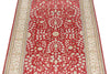 3x5 Red and Ivory Turkish Silk Rug