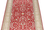3x5 Red and Ivory Turkish Silk Rug