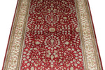 3x5 Red and Ivory Turkish Silk Rug