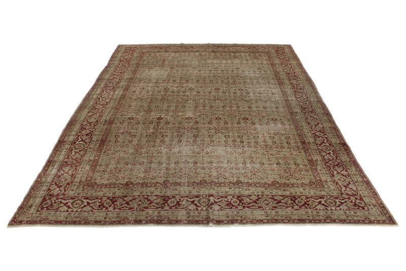 10x14 Gray and Burgundy Persian Traditional Rug