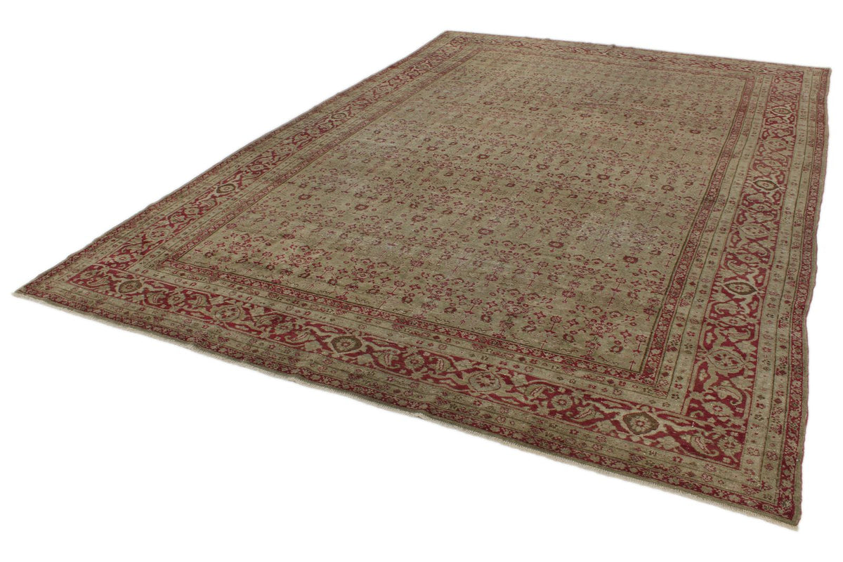 10x14 Gray and Burgundy Persian Traditional Rug