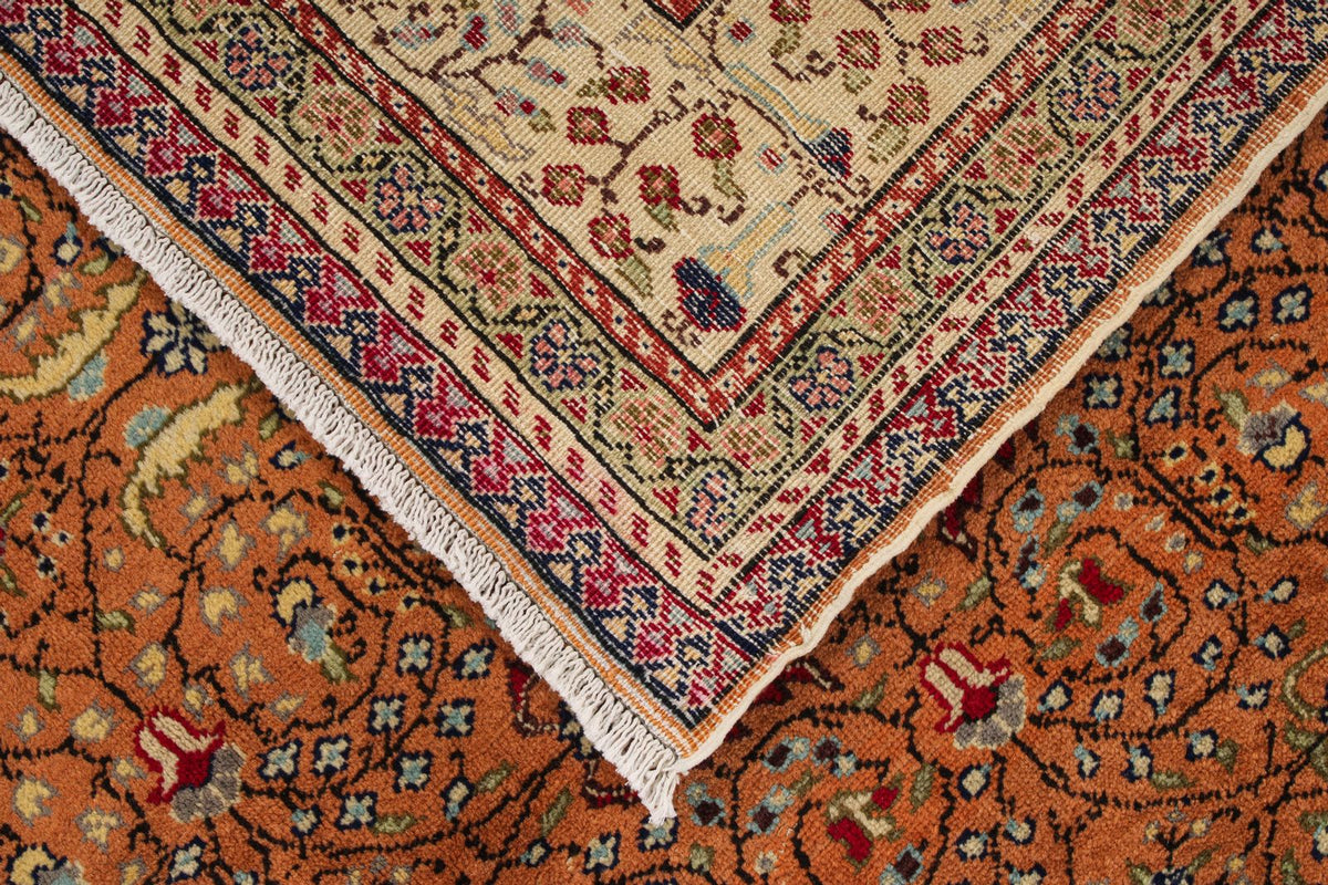 6x10 Brown and Ivory Turkish Tribal Rug