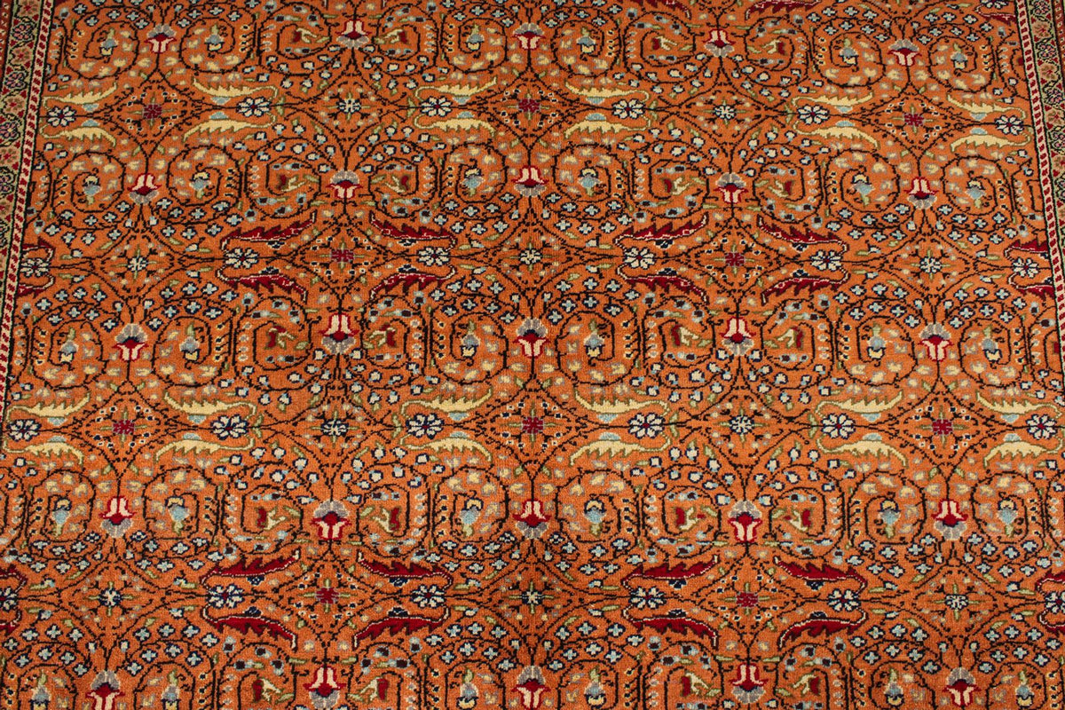 6x10 Brown and Ivory Turkish Tribal Rug