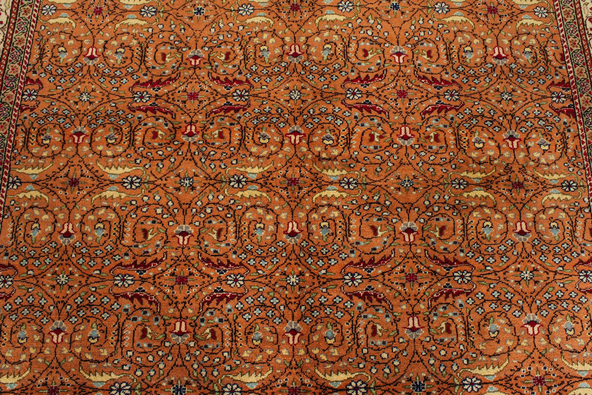 6x10 Brown and Ivory Turkish Tribal Rug