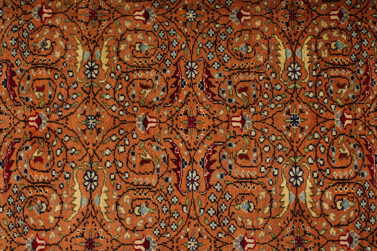 6x10 Brown and Ivory Turkish Tribal Rug