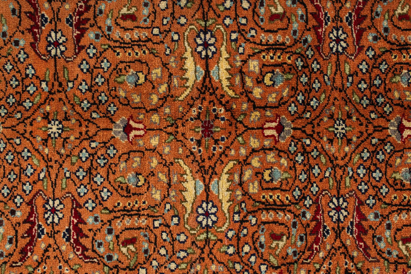 6x10 Brown and Ivory Turkish Tribal Rug