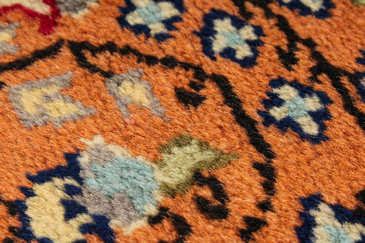 6x10 Brown and Ivory Turkish Tribal Rug