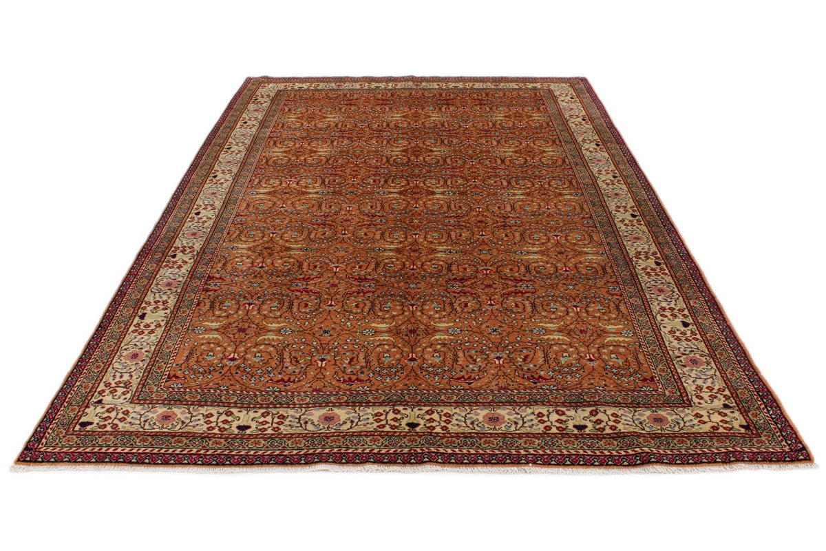 6x10 Brown and Ivory Turkish Tribal Rug