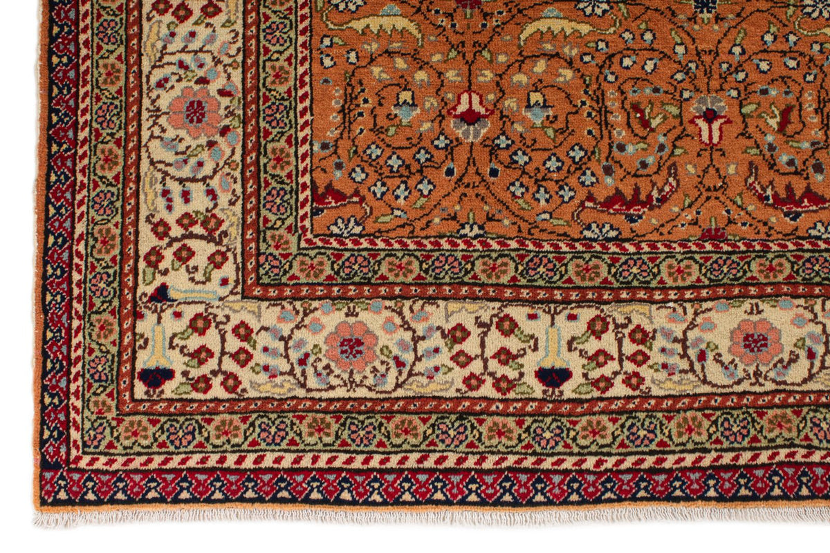 6x10 Brown and Ivory Turkish Tribal Rug