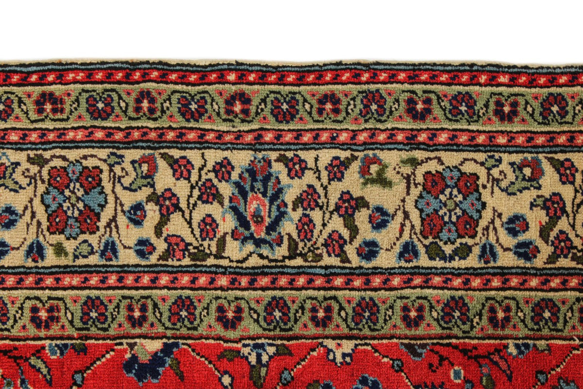 5x7 Red and Ivory Turkish Traditional Rug