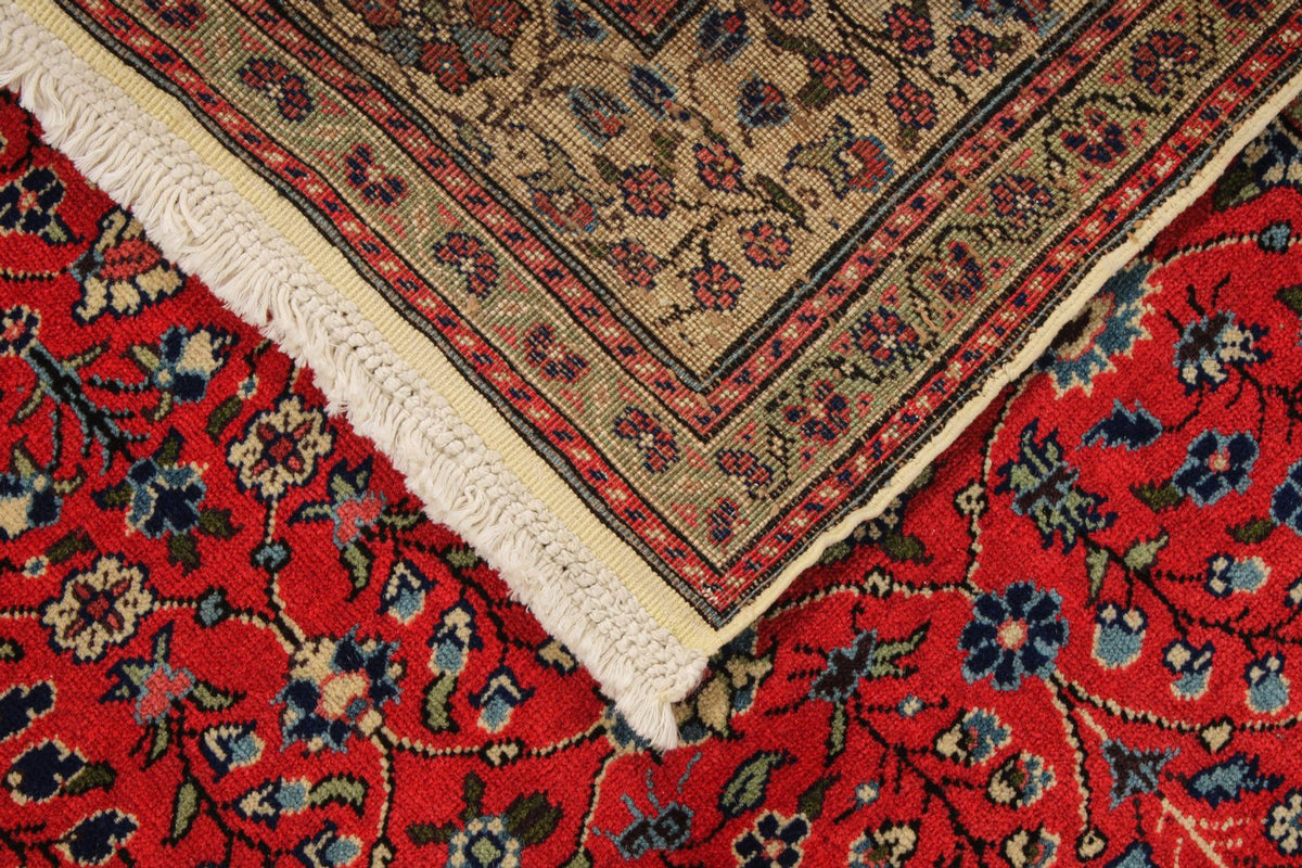 5x7 Red and Ivory Turkish Traditional Rug