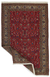 5x7 Red and Ivory Turkish Traditional Rug