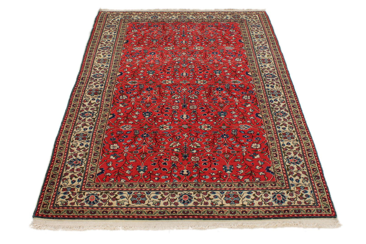 5x7 Red and Ivory Turkish Traditional Rug