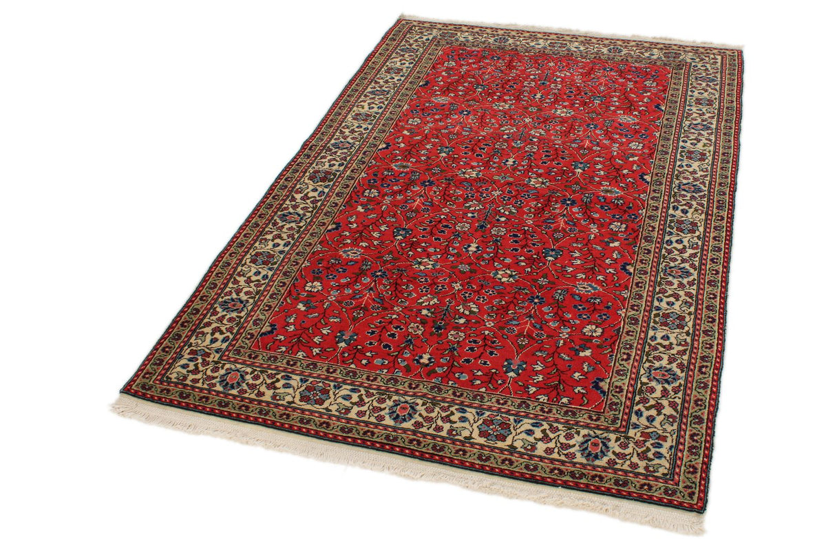 5x7 Red and Ivory Turkish Traditional Rug