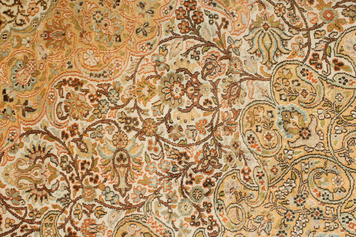 6x9 Ivory and Ivory Turkish Traditional Rug