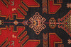 5x8 Red and Black Turkish Patchwork Rug