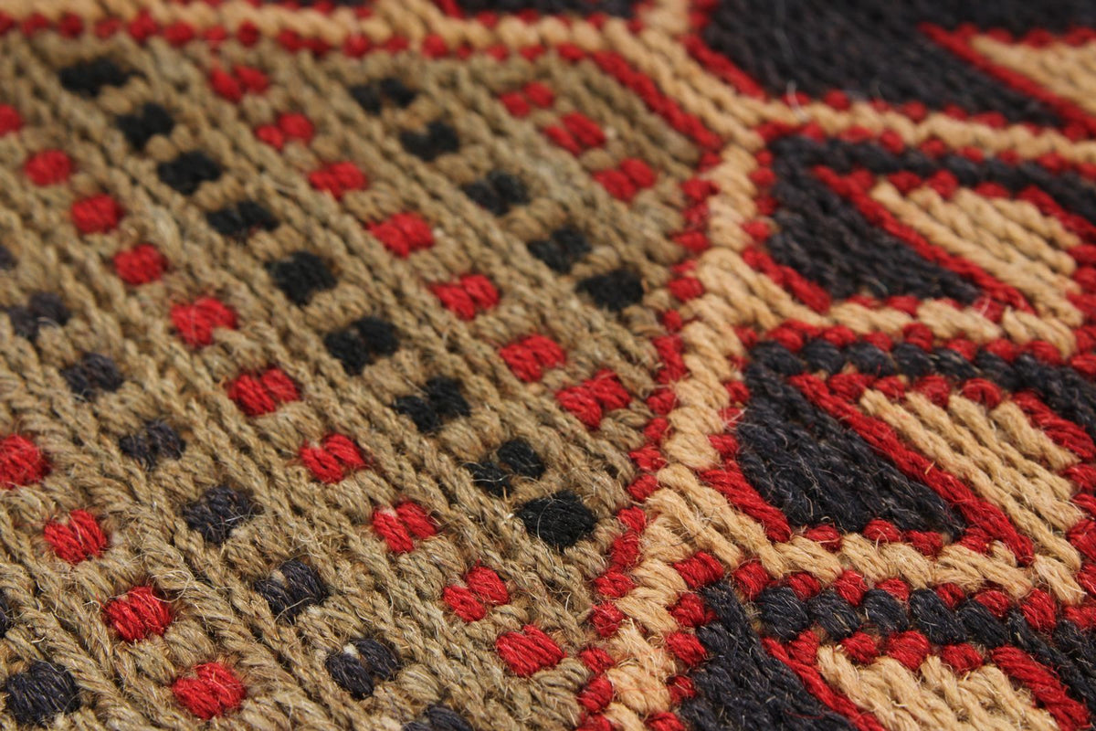 5x8 Red and Black Turkish Patchwork Rug