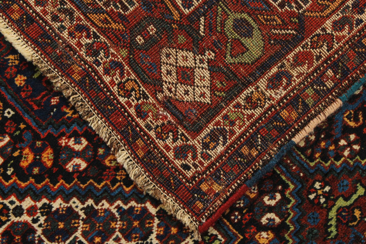 5x8 Navy and Red Turkish Tribal Rug