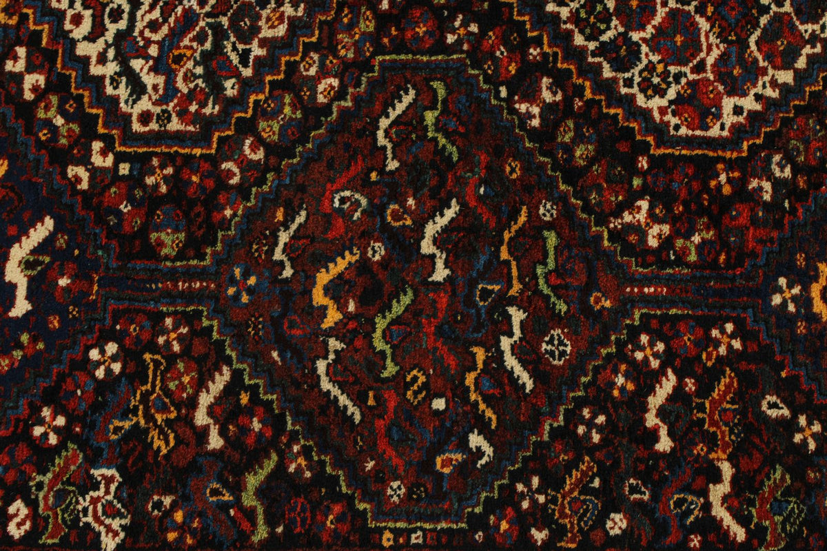 5x8 Navy and Red Turkish Tribal Rug