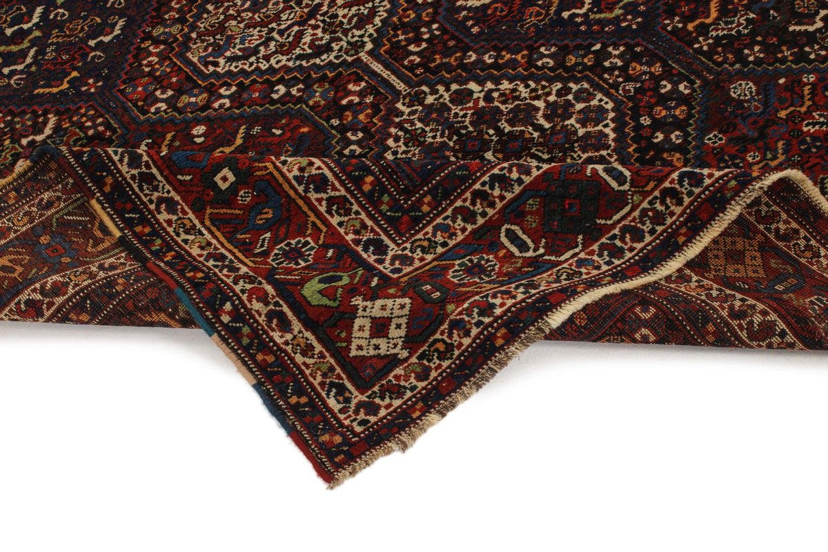 5x8 Navy and Red Turkish Tribal Rug