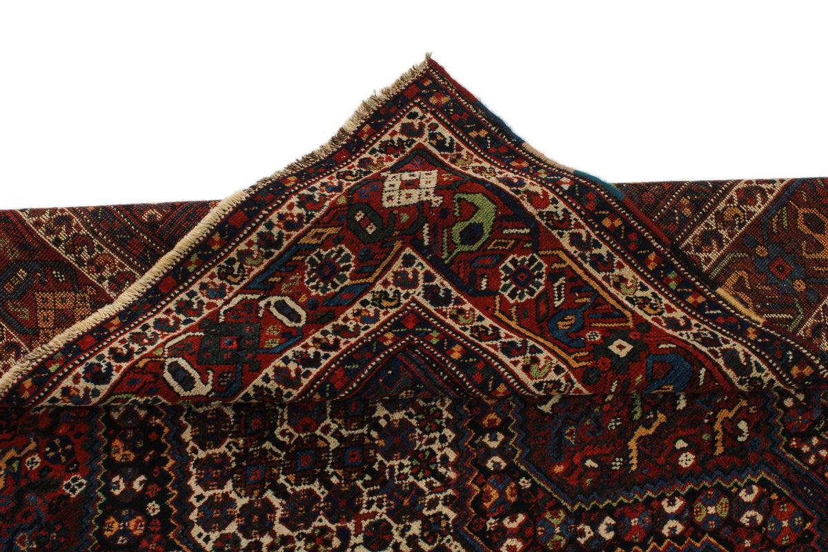 5x8 Navy and Red Turkish Tribal Rug