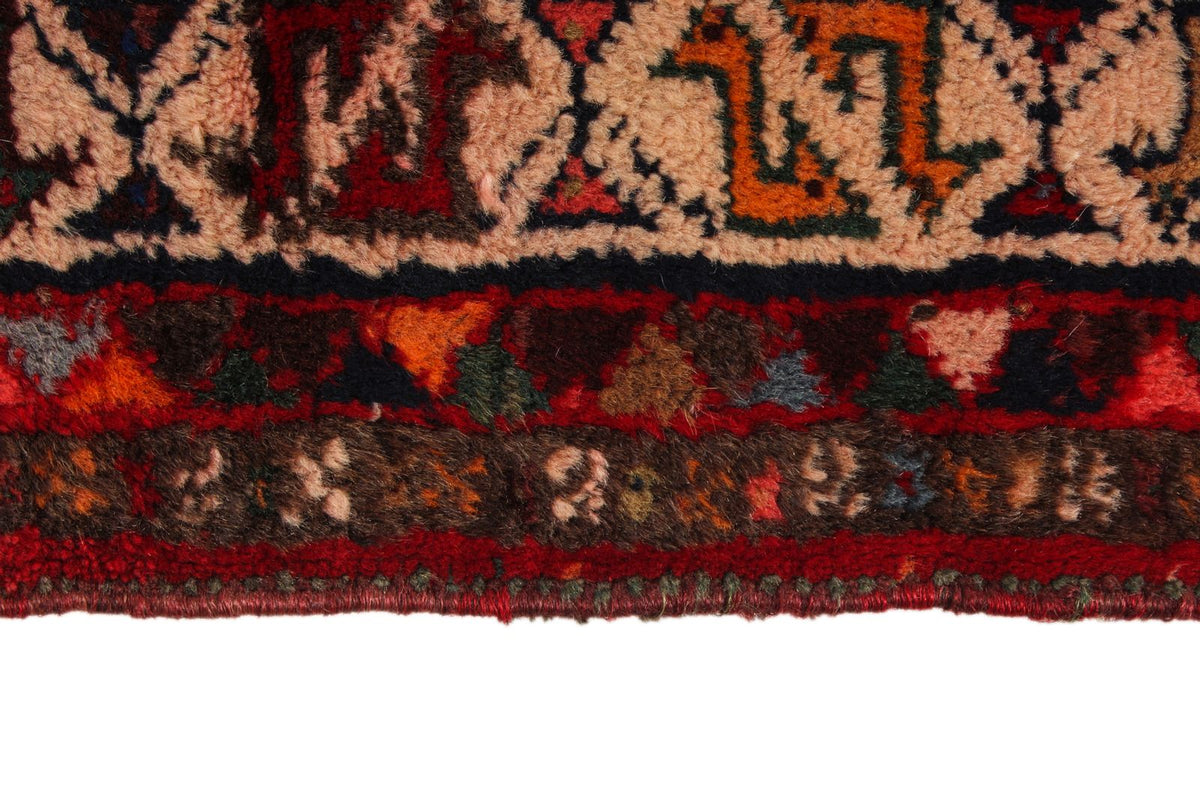 4x5 Red and Ivory Turkish Tribal Rug