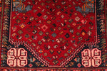 4x5 Red and Ivory Turkish Tribal Rug