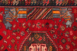 4x5 Red and Ivory Turkish Tribal Rug