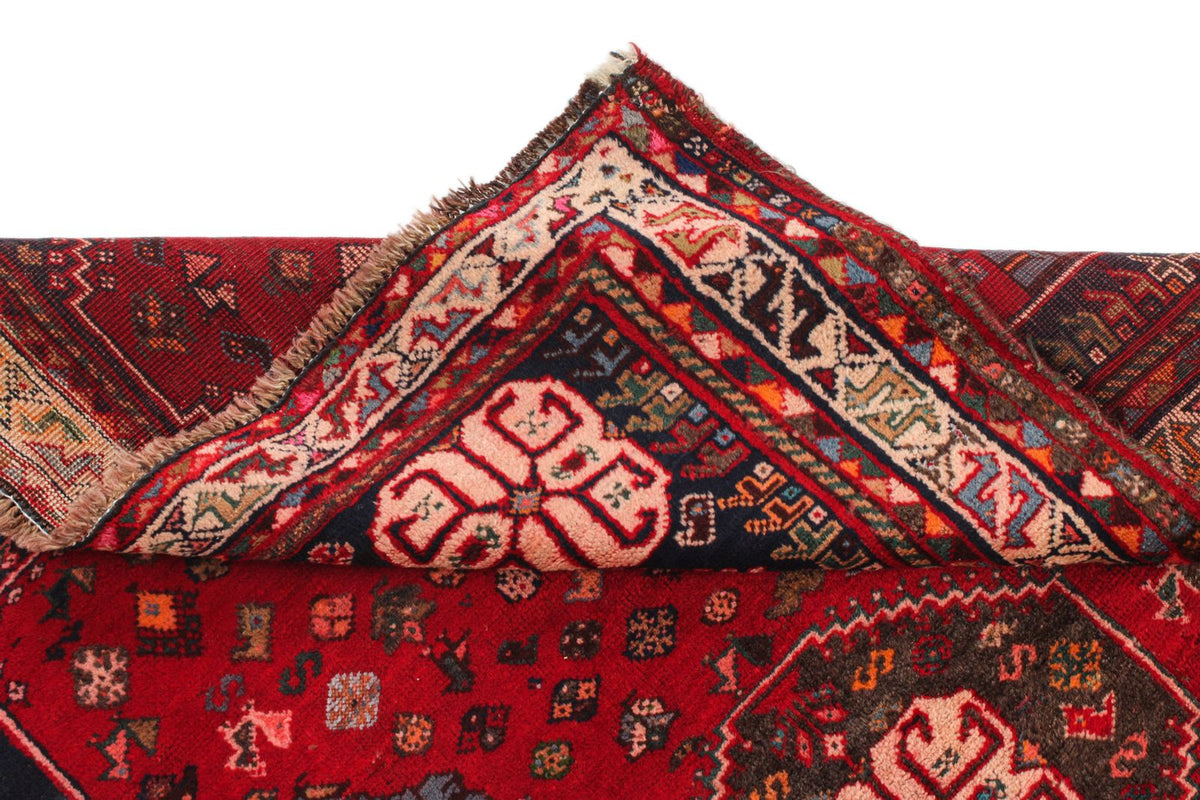 4x5 Red and Ivory Turkish Tribal Rug