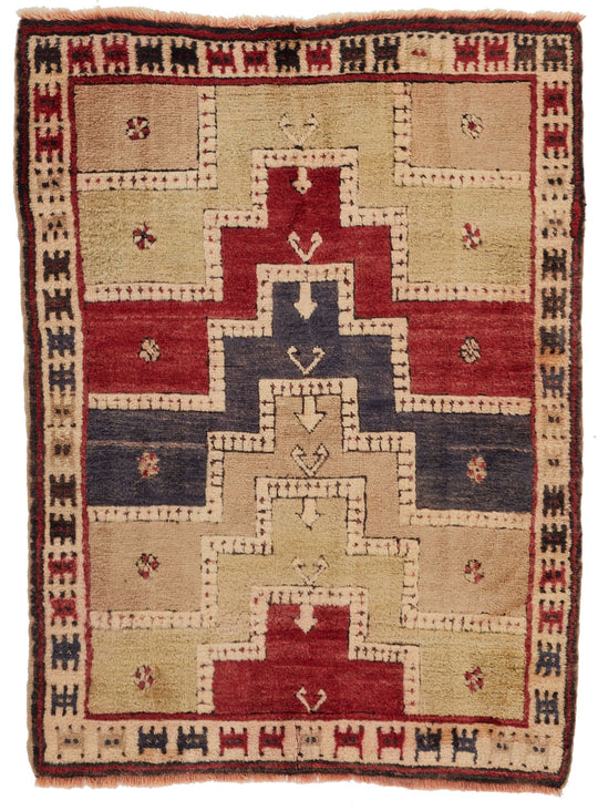 4x4 Multicolor Anatolian Tribal Rug