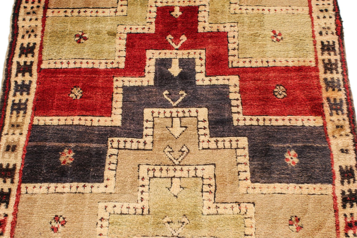4x4 Multicolor Anatolian Tribal Rug