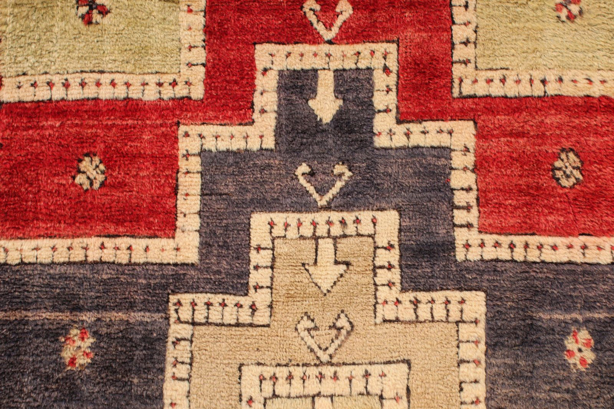 4x4 Multicolor Anatolian Tribal Rug
