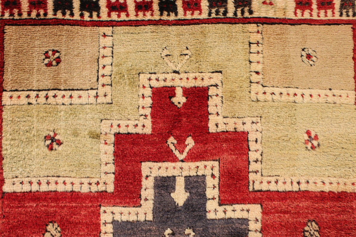 4x4 Multicolor Anatolian Tribal Rug