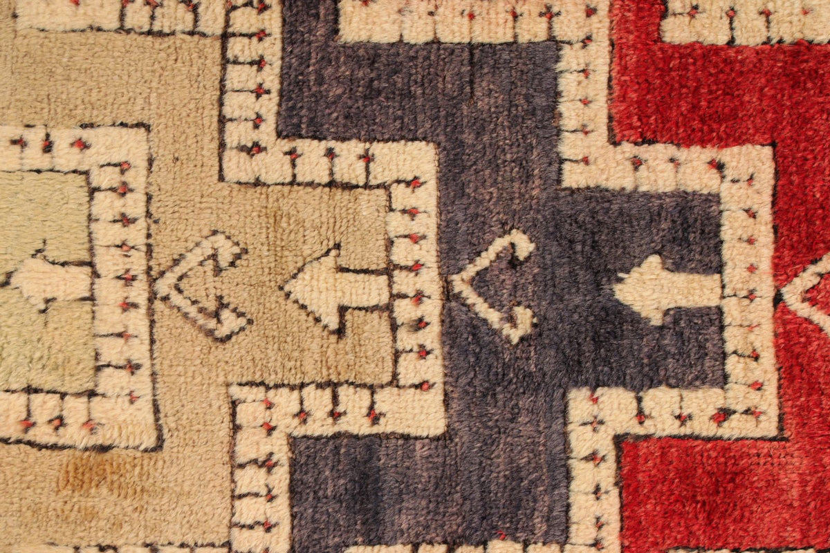 4x4 Multicolor Anatolian Tribal Rug