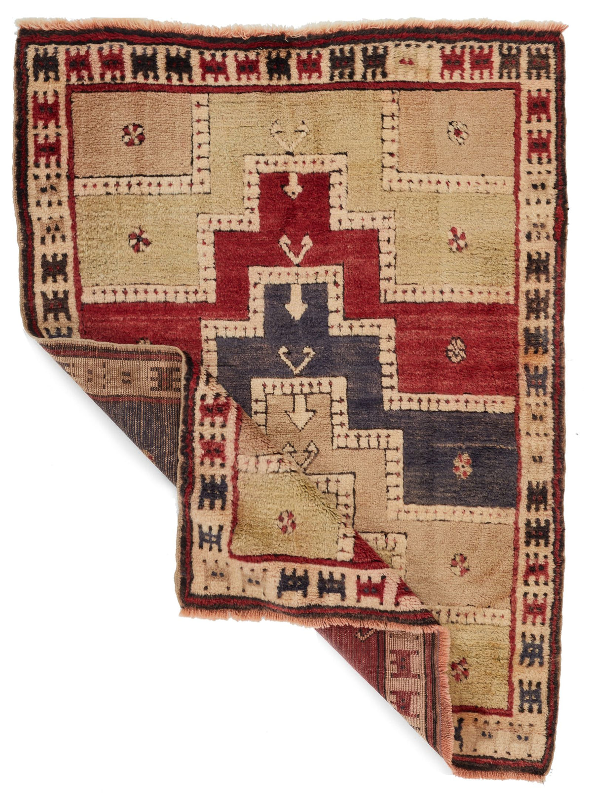 4x4 Multicolor Anatolian Tribal Rug