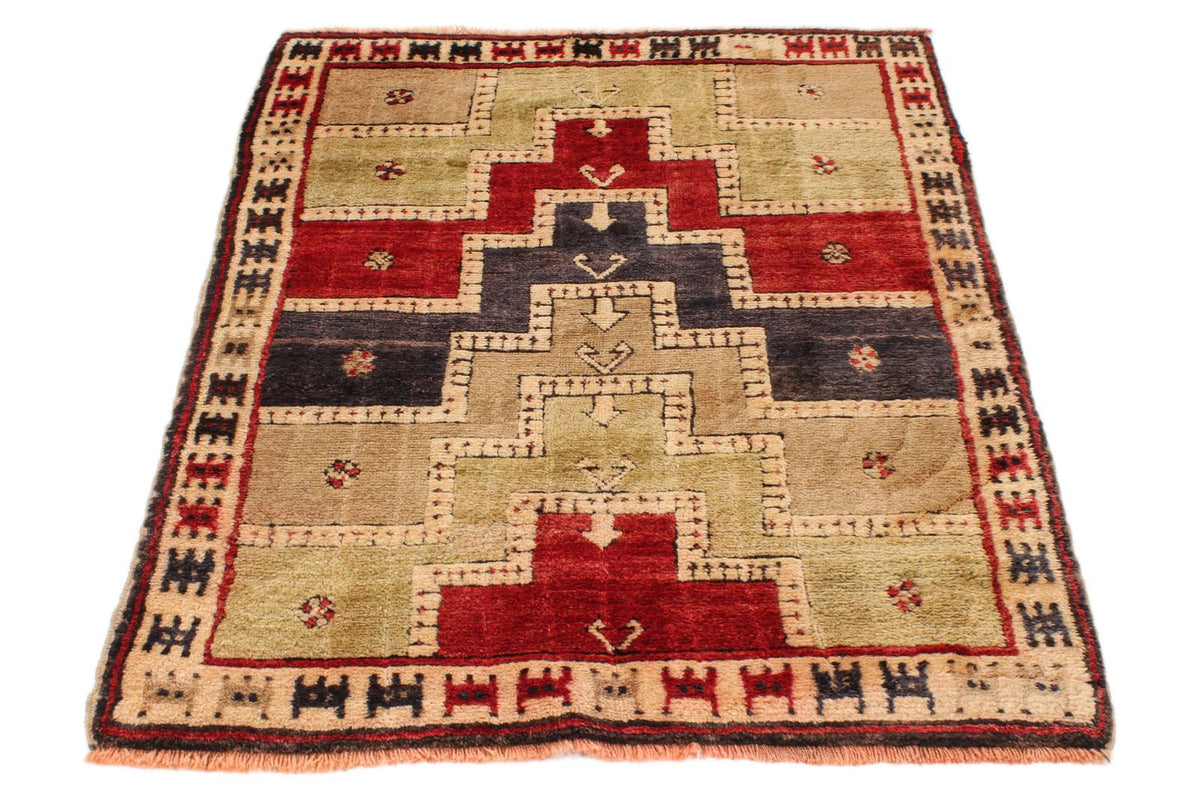 4x4 Multicolor Anatolian Tribal Rug