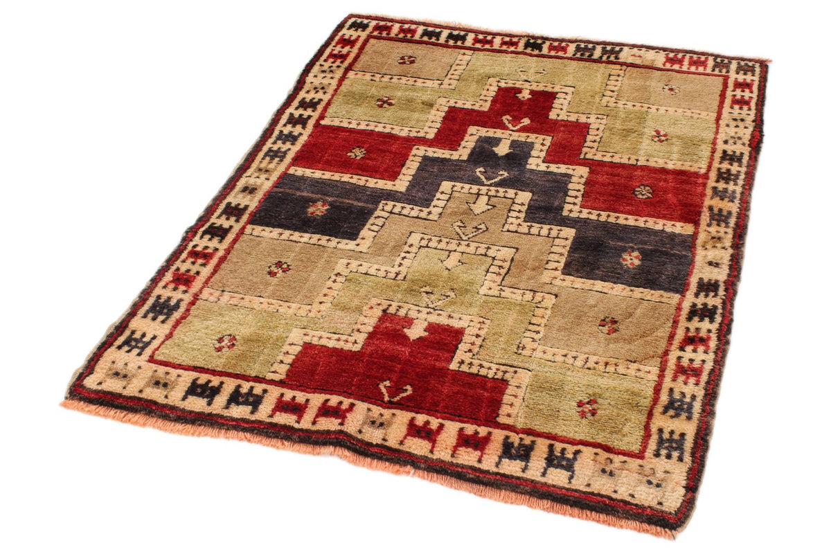 4x4 Multicolor Anatolian Tribal Rug