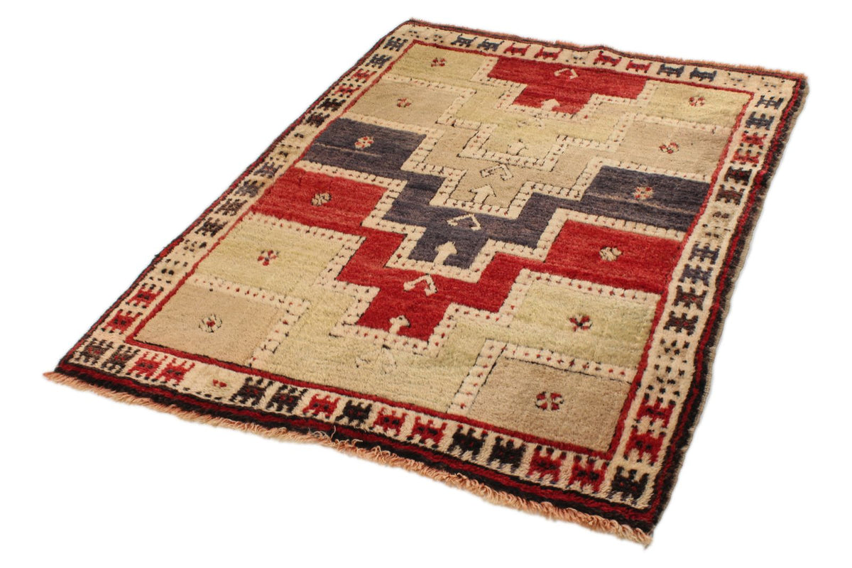 4x4 Multicolor Anatolian Tribal Rug