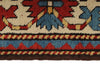 4x9 Navy and Ivory Kazak Tribal Rug