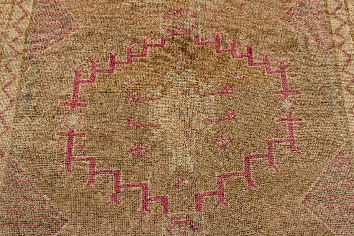 5x15 Blue and Ivory Turkish Tribal Runner